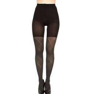 Love Your Assets Tights Sz 2 5’1”-5’11” 125-155 Reversible Diamond Black Shaping